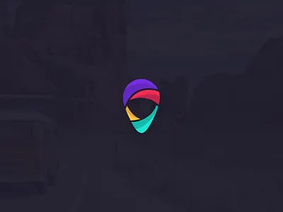 Nomad colorful head location logo map nomad nomadic pin travel