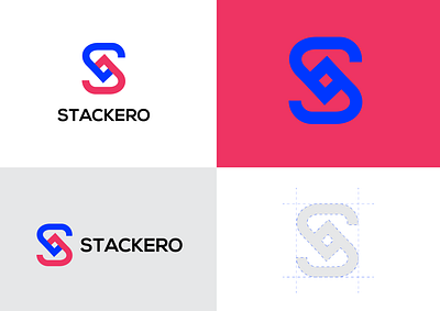 Logo STACKERO_var_2 adobe illustrator brand design brand identity branding branding design color design icon logo logotype monogramlogo typography vector webdesign website design