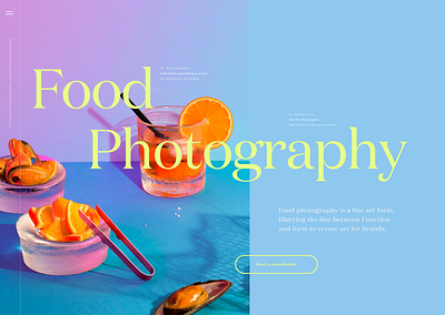 food styling portfolio website brand design food foodie ui user interface webdesign website