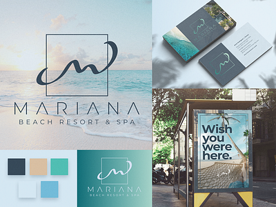 Mariana Beach Resort & Spa Branding brand brand design brand identity branding logo logodesign resort tropical vacation