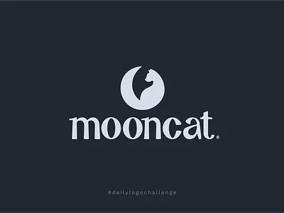 Daily Logo Challenge - Hand Lettering Logo cat cat logo dailylogo dailylogochallenge handlettering handlettering logo logo logochallenge moon moon logo new