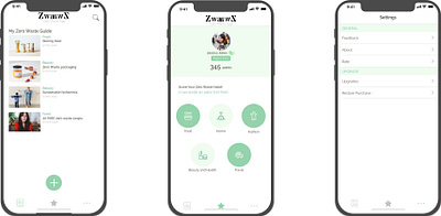 Zero Waste App Concept 100 days ui challenge app design icon minimal ui