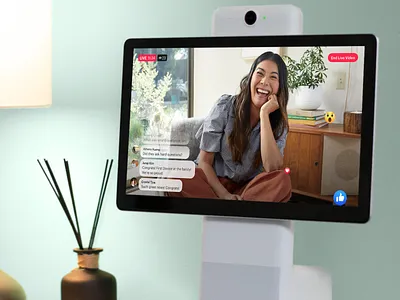 Facebook Live App on Portal app broadcast design facebook live social network ui