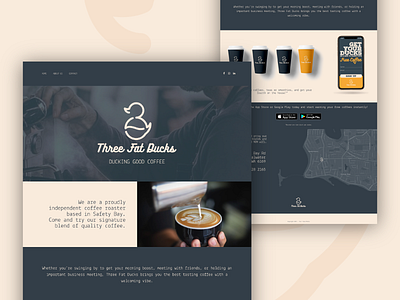 Three Fat Ducks Coffee brandidentity branding coffee coffee logo coffee website design duck logo graphicdesign logo design perth designer ui web design webdesign