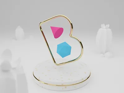 Letter B 36dayoftype 3d 3d art 3dlettering blender blender3d design gold golden lettering letters type typedesign typography web