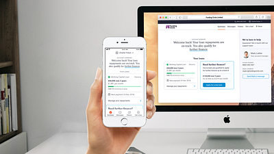 Funding Circle Account app concept finance mobile ui web