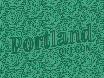 Portland Roses Postcard hand drawn pattern hand lettering lettered design lettering works oregon portland postcard rose city roses