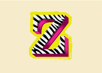 36 Days of Type -- Z for Zebra animal alphabet illustration letters type zebra