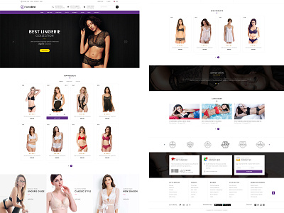 Lingerie-Theme on shopify 2020 trends art branding design new theme new trend redesign responsive sd portfolio sketch template theme themeforest thirtylogos threadless typography ui ux web website