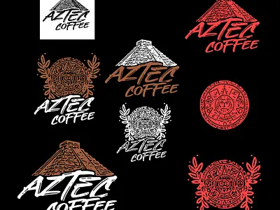 Aztec Logo Variations abstract branding clean clean design design illustration logo project typography vector