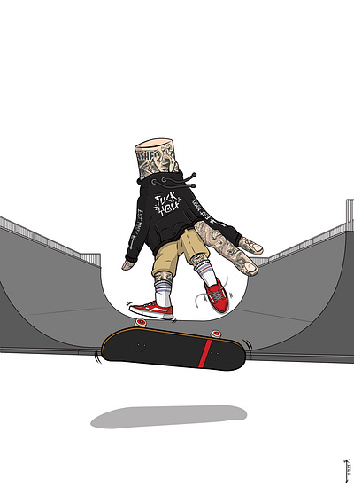 "Fingerboarder" - Illustration adobe illustrator cartoon cartoon illustration graphic design illustration photoshop wacom