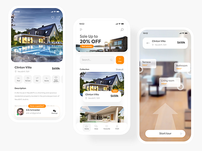 Real estate APP service UI app estate interface mobile modern real real estate ui ux