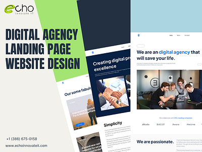 Digital Agency Landing Page animation graphic design ui