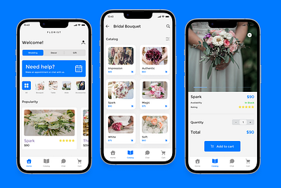 Bouquet Shopping App design figma graphic design moble app ui uiux design ux