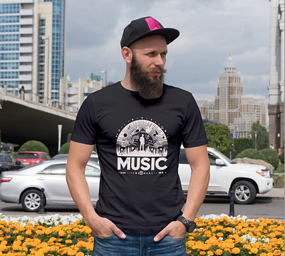 MUSIC, T-SHIRT DESIGN branding design graphic design illustration t shirt t shirt design typographic ui vector