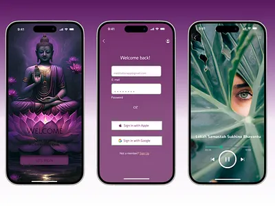 The ZENest meditation app app buddha calm meditation peace ui zen