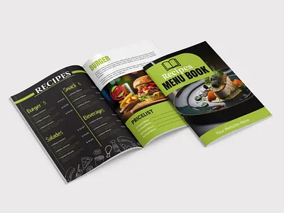 Food Menu Card Or E-Magazine Design branding brochure burger business identity cafe chef dinner flyer food fresh food kitchen magazine marketing meal menu menu card poster recipe restaurant restaurant menu