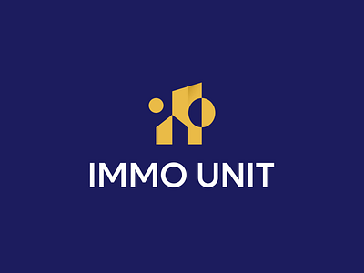 IMMO UNIT logo artistic artsy building creative geometric house kreatank landscape logo luxurious luxury negative space real estate realty simple