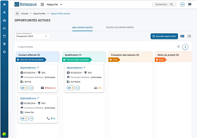 Conception d’une solution CRM simple design interface mobile ui ux