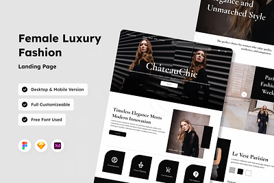 Unmatched Style, Unforgettable UI: Luxury Fashion Landing Page 3d animation branding graphic design logo motion graphics ui