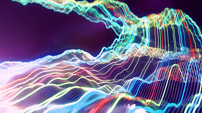 X-Particles experiment 3d art cinema4d colors design lightning music art redshift trails trend2020 waves