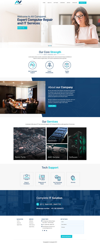 AV compunet design illustration ux website