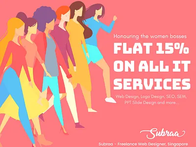 Womens Day offers from Subraa Freelance Designer in Singapore design company singapore digital marketing agency freelancer graphic design graphic designer logo design logo design company singapore logo design singapore logo designer singapore logo designs name card design offers in singapore promotions in singapore web design web design company singapore website design singapore website development singapore womens day womens day 2020 womens day offer