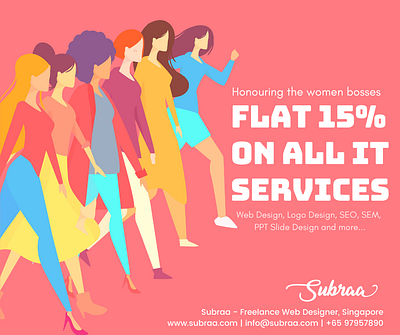 Womens Day offers from Subraa Freelance Designer in Singapore design company singapore digital marketing agency freelancer graphic design graphic designer logo design logo design company singapore logo design singapore logo designer singapore logo designs name card design offers in singapore promotions in singapore web design web design company singapore website design singapore website development singapore womens day womens day 2020 womens day offer