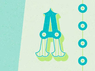 36 Days of Type: 01/36 A 36daysoftype flat illustration illustrator lettering pastel retro type vector