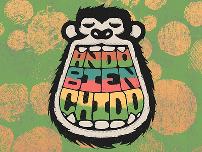 ABC beach chill design distressed dub gorilla guadalajara illustration mexican mexico monkey reggae textures