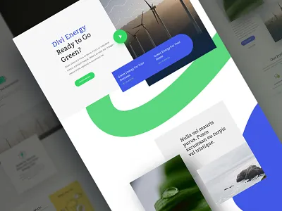 Green Energy Landing Page Design for Divi business design divi environment environmental green green energy homepage landing page natural nature nonprofit ui ux web design website wordpress