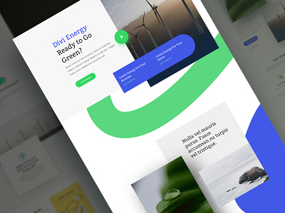 Green Energy Landing Page Design for Divi business design divi environment environmental green green energy homepage landing page natural nature nonprofit ui ux web design website wordpress