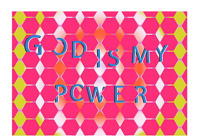 God is my Power01 design displate display illustration typography vector