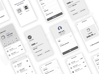 Wallet | wireframe best ui clean ui finance finance app mobile app mobileapp mobileui prototype ui design uidesign uiux wallet wallet app wireframe wireframe design wireframe kit