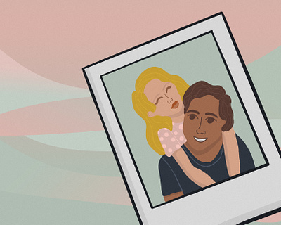 Couple Polaroid Illustration flat design flatdesign photoshop polaroid polaroids procreate procreate app procreate art procreate brushes procreateapp