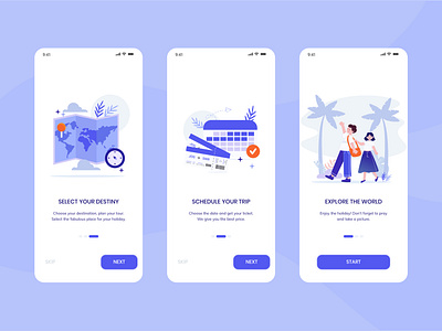 Travel Apps Onboarding Screen app app design app mobile application flatdesign icon illustration onboarding screen onboarding ui vector