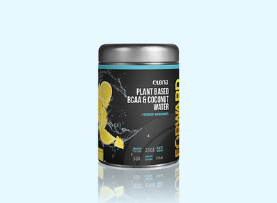 Olena BCAA product packaging branding health illustration packaging design print design