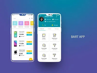 Bart App adobe xd android android app android app design app design app designer creative design design ecommerce flipkart ios app ios app design olx product list tile ui uiux