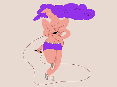 Embracing CARDIO! 🥵 2dillustration cardio characterdesign digitalillustration flat flatdesign gym illustration pose