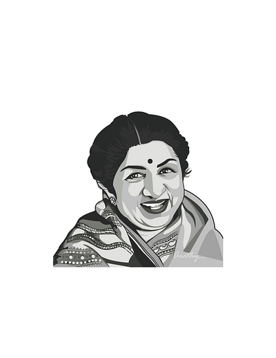 Indian Playback Singers : Lata Mangeshkar design digitalart graphicdesign vector