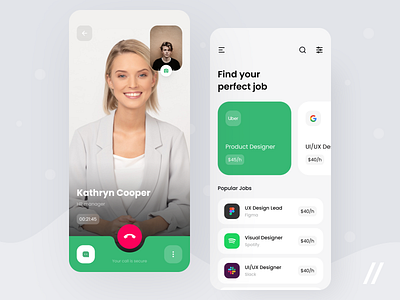 Job Finder App app concept conference design figma interview job application job board job finder jobs mobile product purrweb slack uber ui ux
