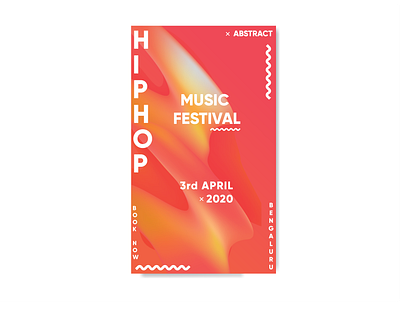 Hip Hop Music Festival Poster bengaluru book now branding design dribbble festival fluid music music festival poster poster a day poster art poster design typography vector