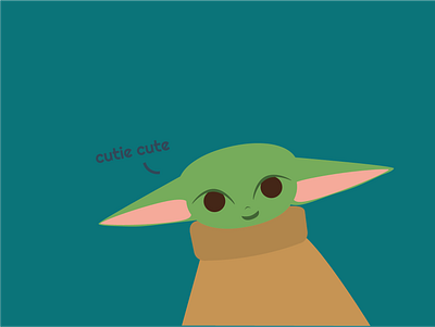 Baby Yoda | Illustration baby yoda cute illustration star wars the child the mandalorian