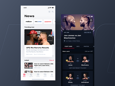 Tapology mobile app 03 app dark fight light mma mobile tapology theme ufc white