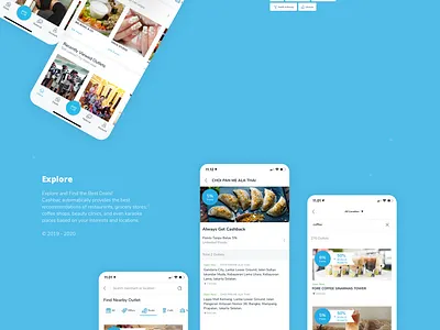 Cashbac Home app blue design fintech mobileapp ui ux