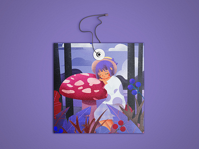 Enchanted Forest disk jacket illustration