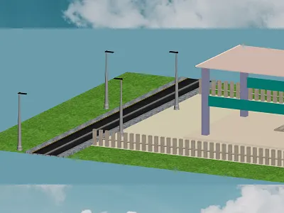 Road stop in 3ds max 3d art 3d artist app branding illustration login logo scan qr codes send invitation ui ui ux