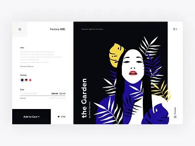 Paintings and canvases shop canvas cart clean e comerce ecommerce illustration interface paintings product product page shop store ui ux vector web webdesign website white woman