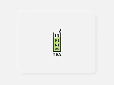 InfiniTea logo bubble tea clean cup glass inifinitea ininity logo logotype tea tea company team