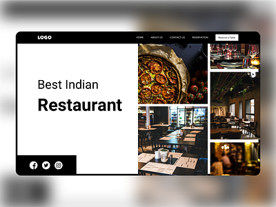 Restaurant landing page (Banner) landing page ui